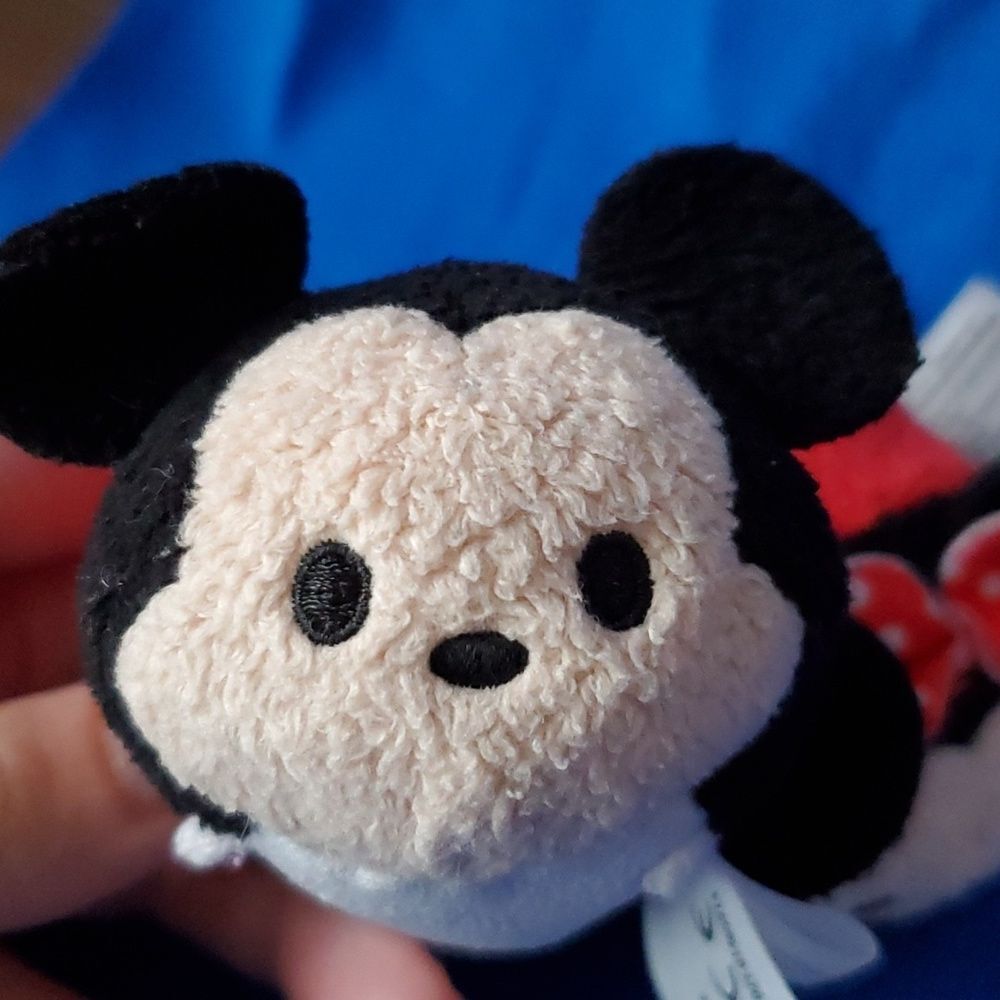 Disney Tsum Tsum Mickey Mouse Minnie Mouse Mini Plush Lot 2pc Set Authentic - Picture 10 of 10